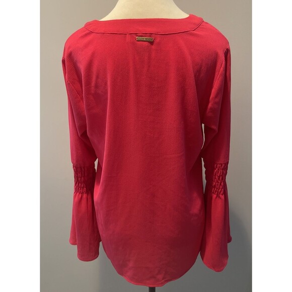 MICHAEL KORS Bell Sleeve Pink Tunic Top Small - Picture 3 of 4